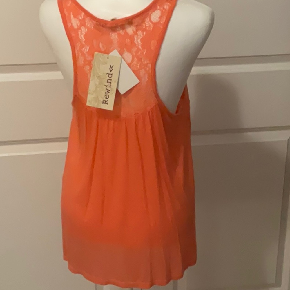 Rewind Orange Relaxed Sleeveless Tank Top - Picture 3 of 4